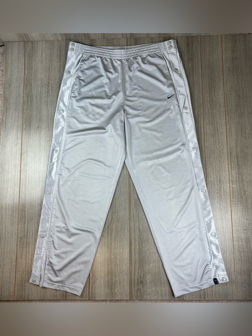 Y2K Nike Breakaway Pants MENS XXL 2XL 42 Basketball Shiny Silver *Read